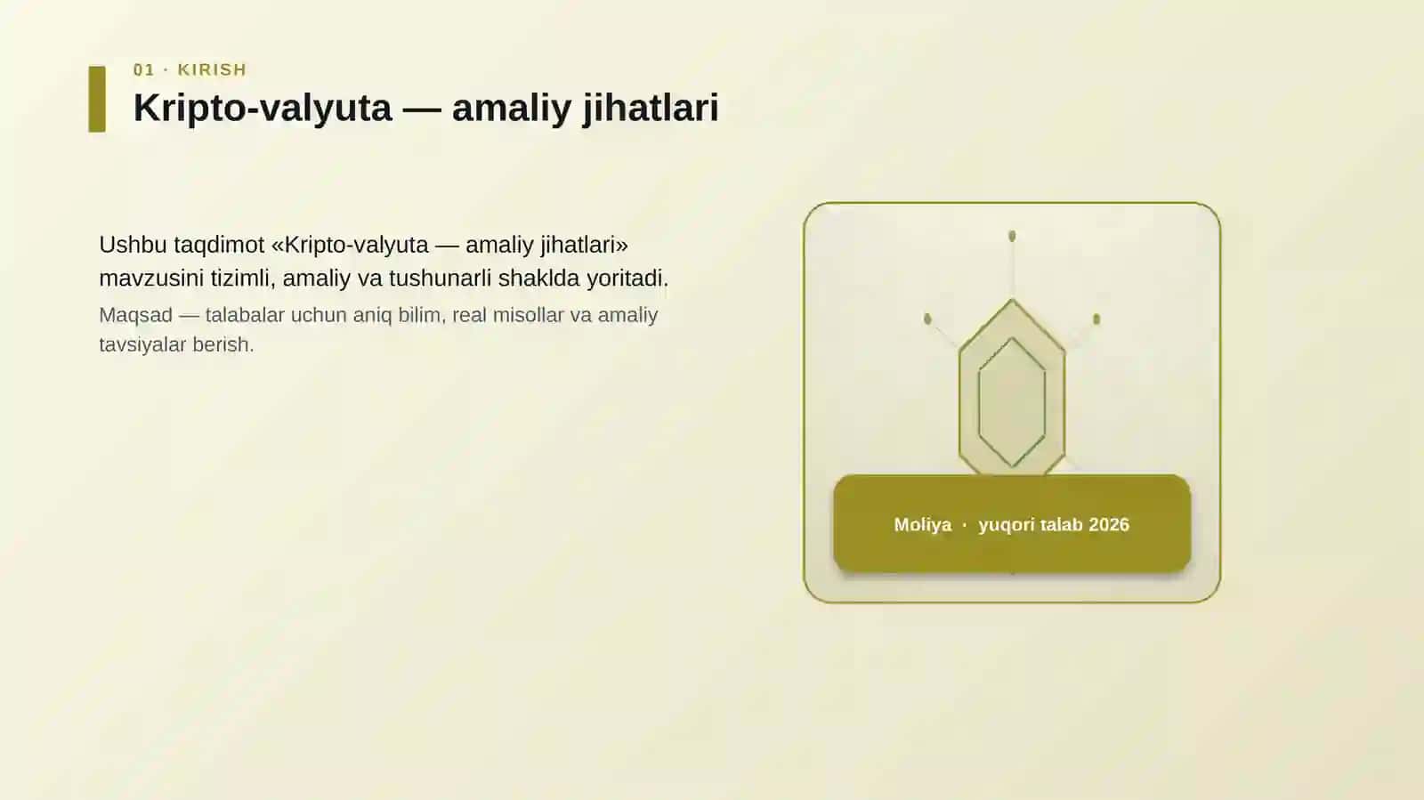 Kripto-valyuta — amaliy jihatlari 3
