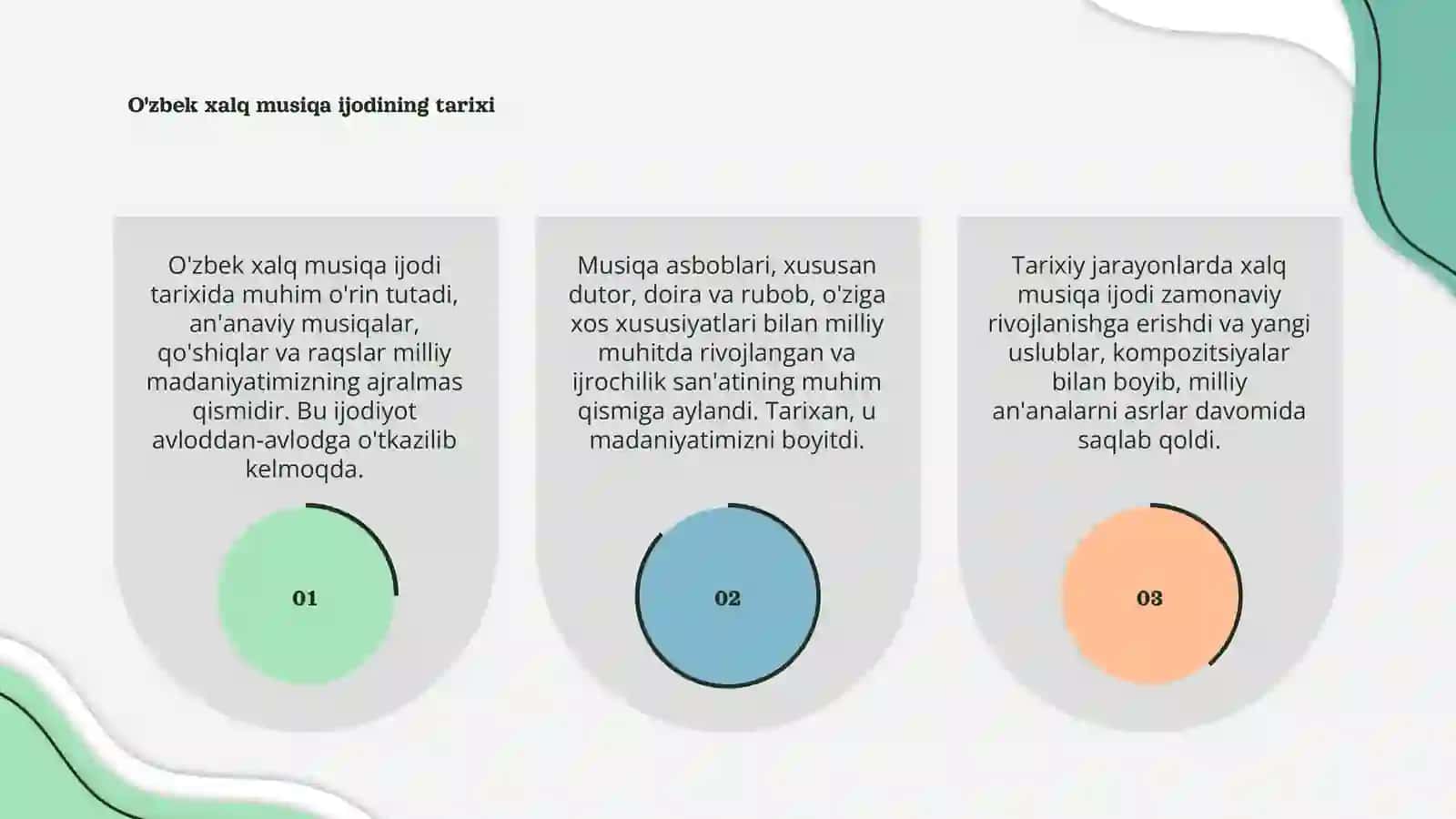 O'zbek xalq musiqa ijodi taraqqiyotining umumnazariy masalasi 3