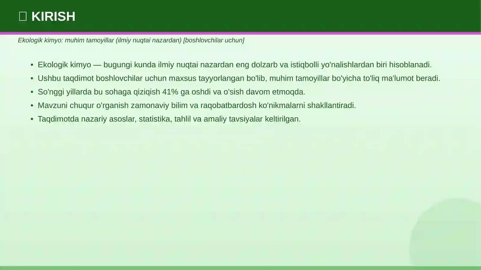 EKOLOGIK KIMYO 3
