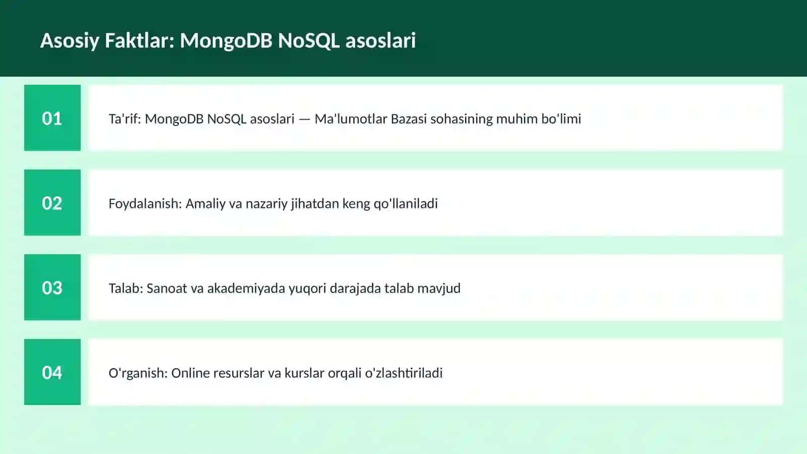 MongoDB NoSQL asoslari 3