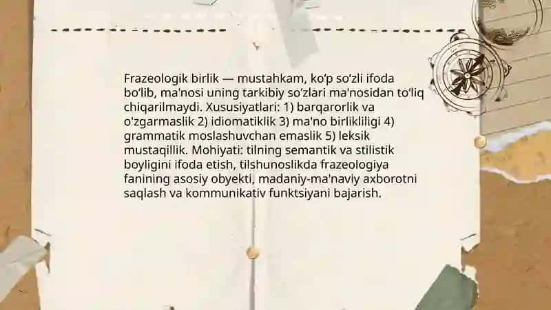 Phraseological units: definition and classification 3