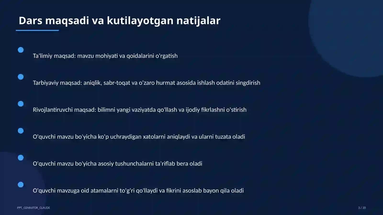 Algebra (7–11) — mustaqil o'rganish uchun 3