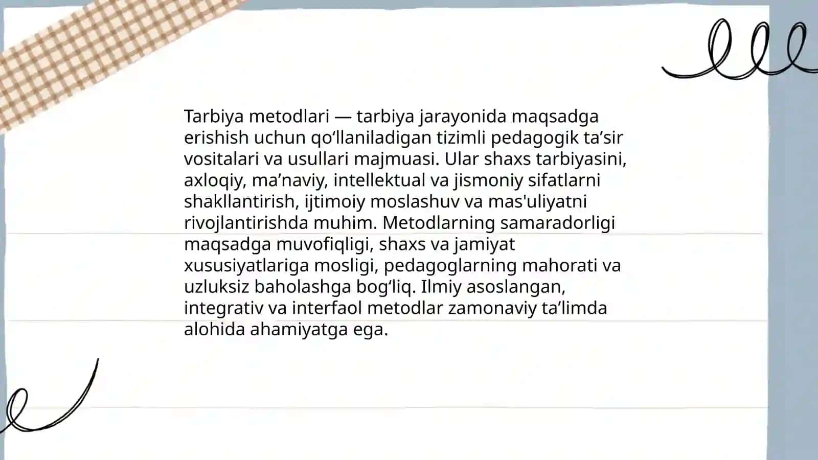 Tarbiyaning umumiy metodlari tasnifi 3