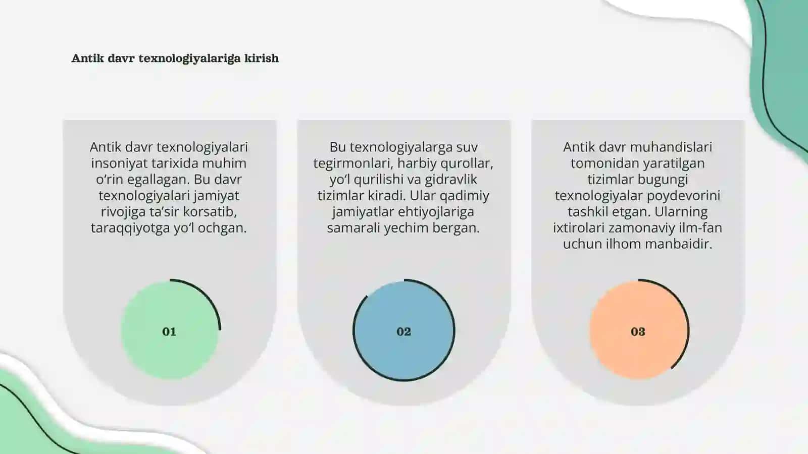 Antik davr texnologiyalari 3