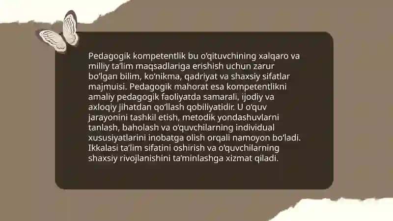 Pedagogik kompetentlik va pedagogik mahorat tushunchasi 3