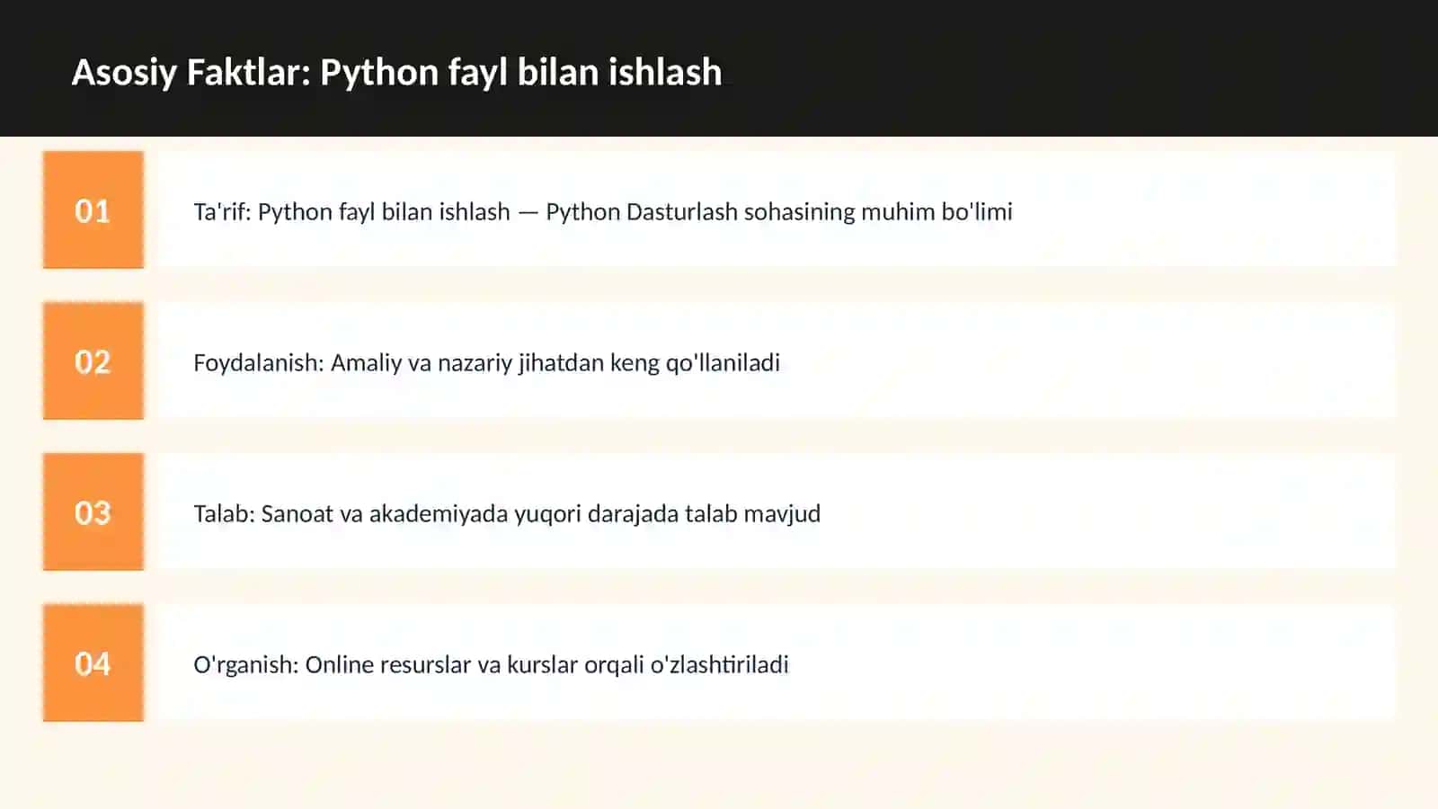Python fayl bilan ishlash 3