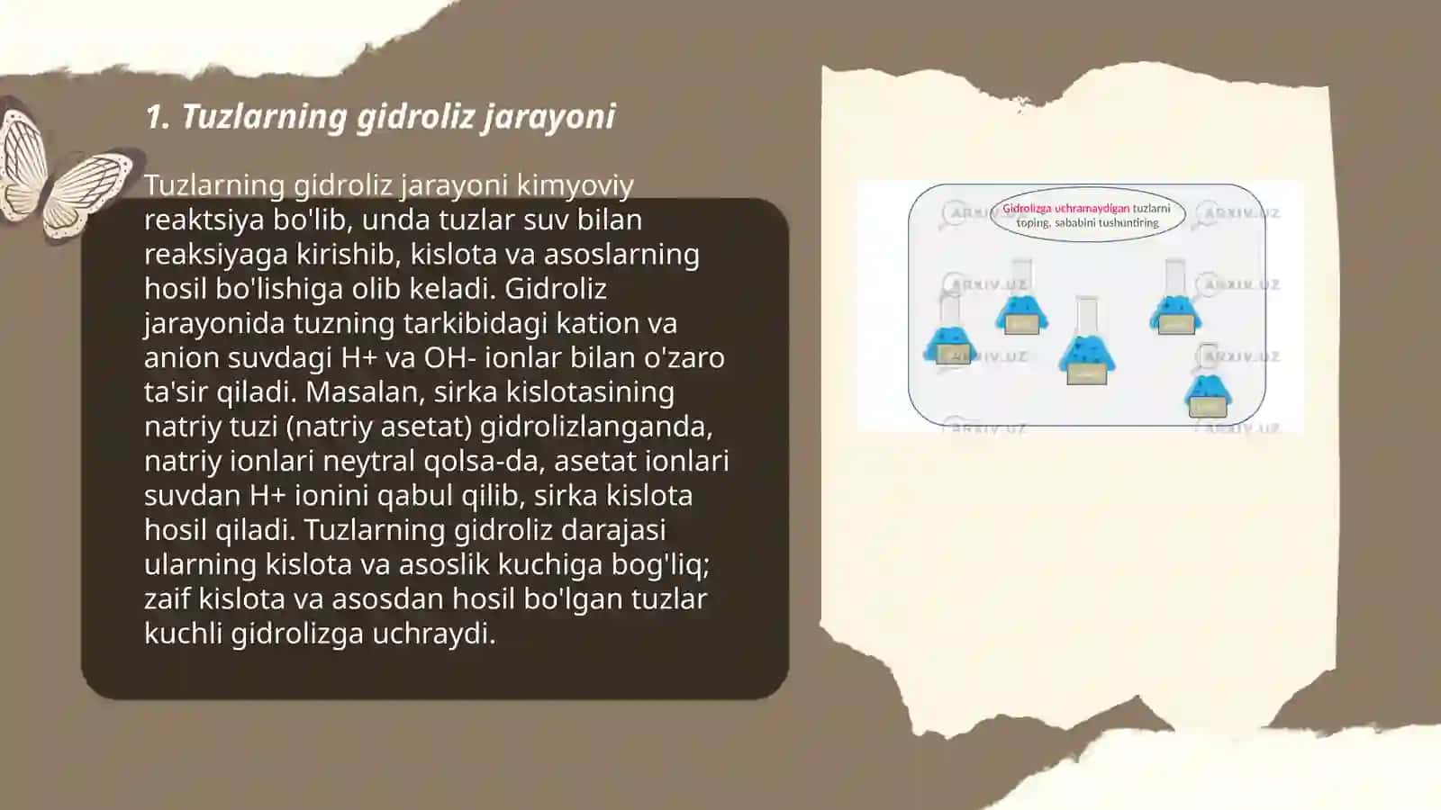 Tuzlar gidrolizi 3