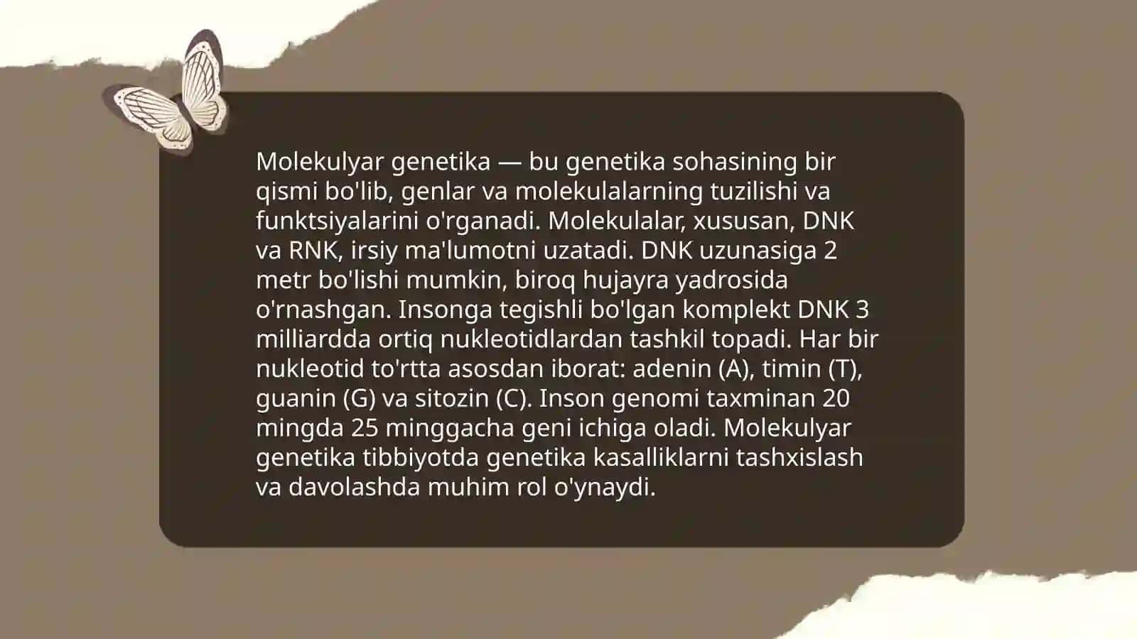 Genetikaning yangi tarmoqlari 3