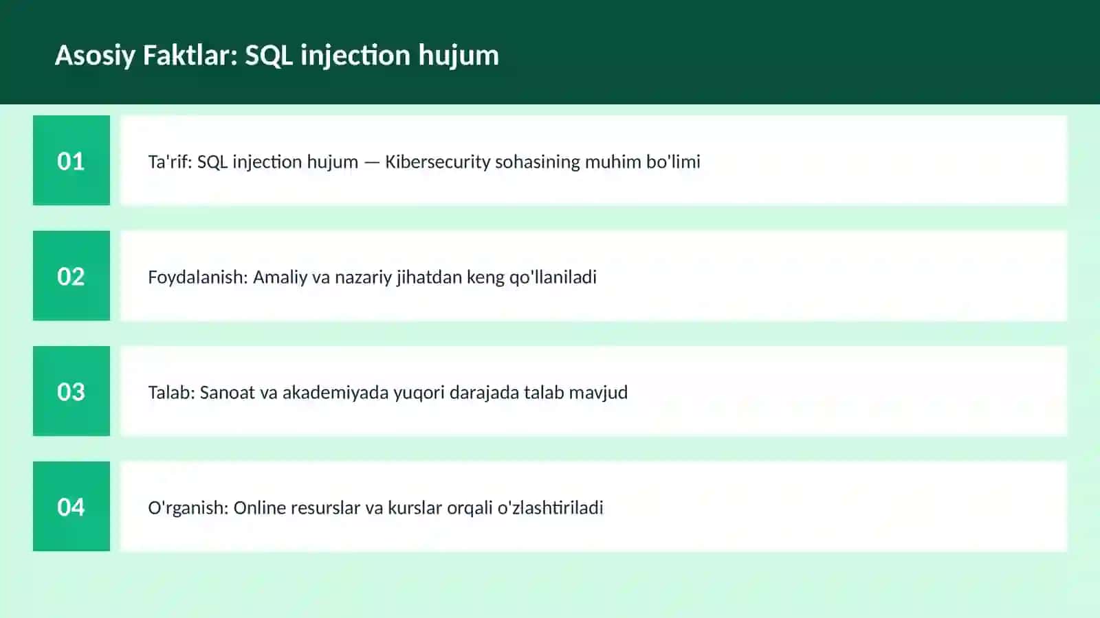 SQL injection hujum 3