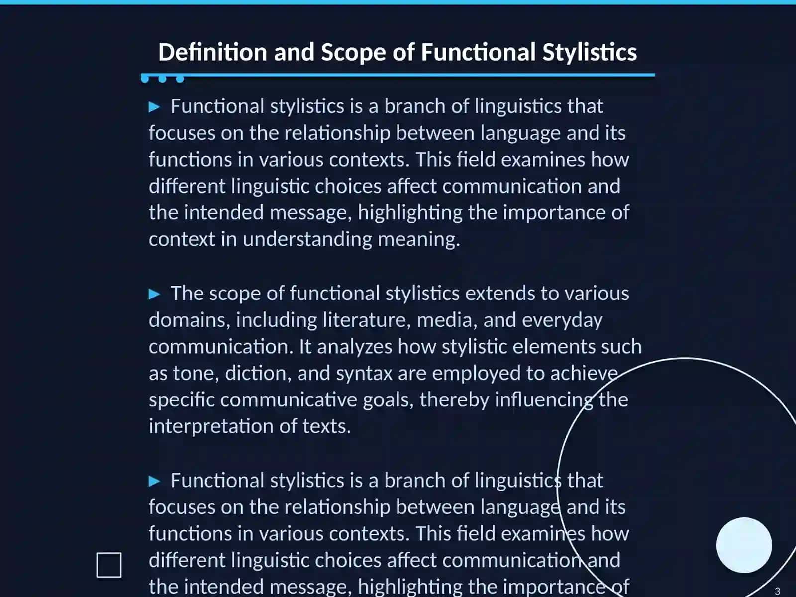 Functional Stylistics 3