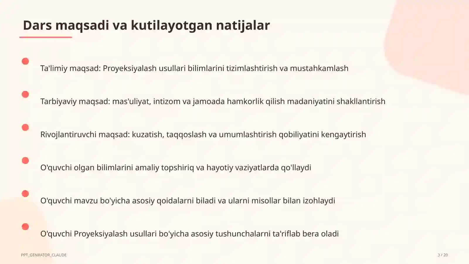 Proyeksiyalash usullari (8-sinf) 3