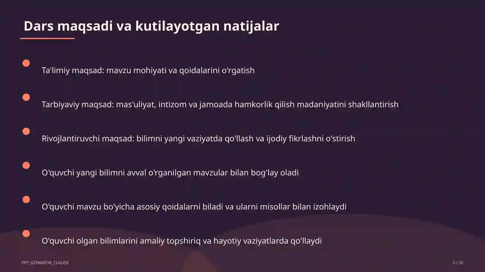 Ingliz tili (1–11) — takrorlash darsi uchun 3