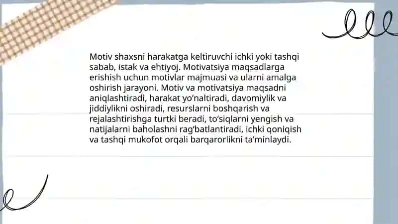 Insoni oz oldiga qoygan maqsadiga erishishida motiv va motivatsiyalarning ahamiyati 3