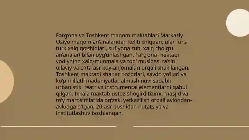 Farg‘ona-Toshkent maqom yo’llarining rivojlanish tarixi 3