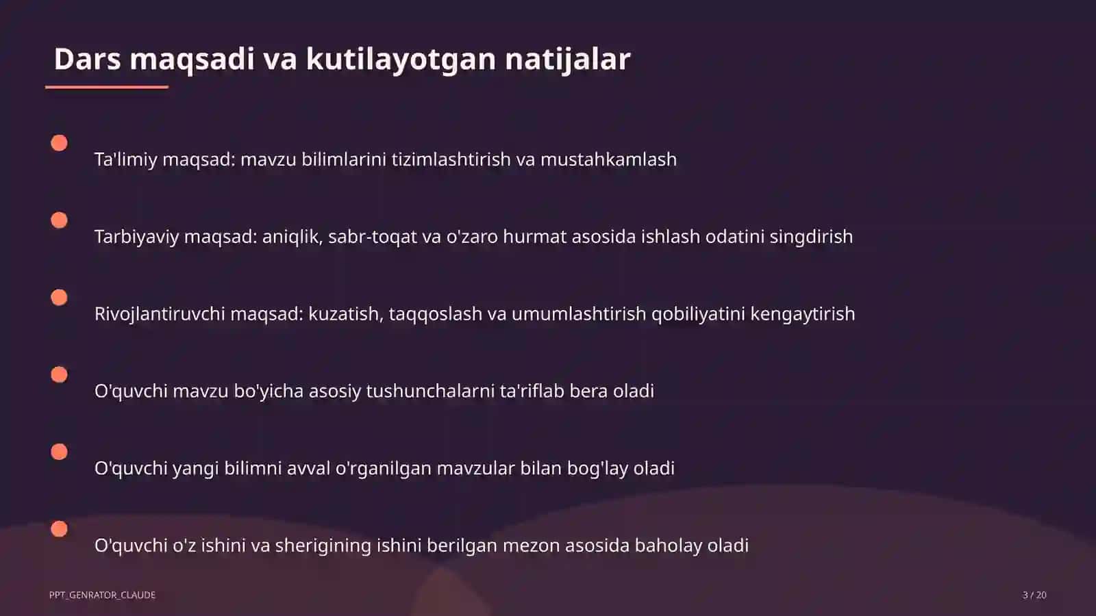 Comparative and superlative adjectives (6-sinf) 3
