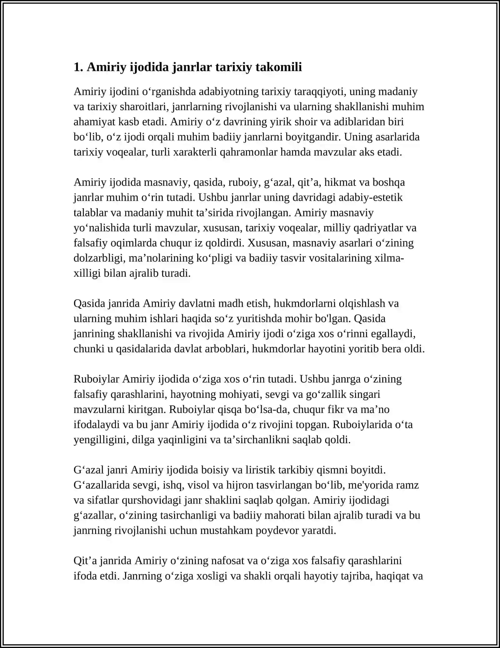 AMIRIY IJODIDA JANRLAR TAKOMILI 3