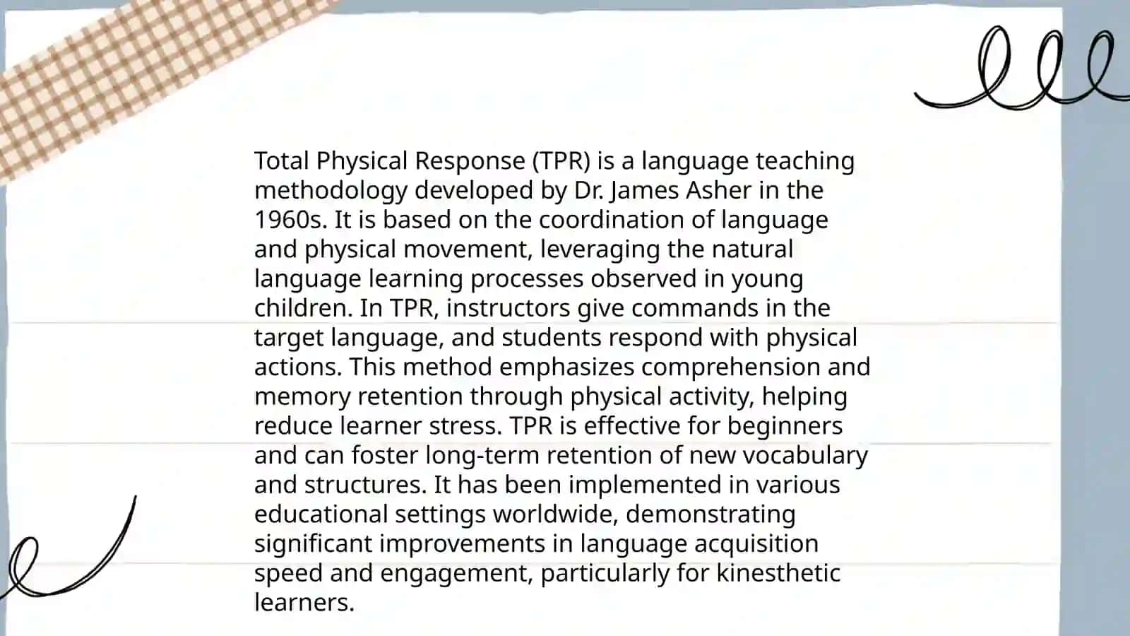 Total Physical Response Methodology 3