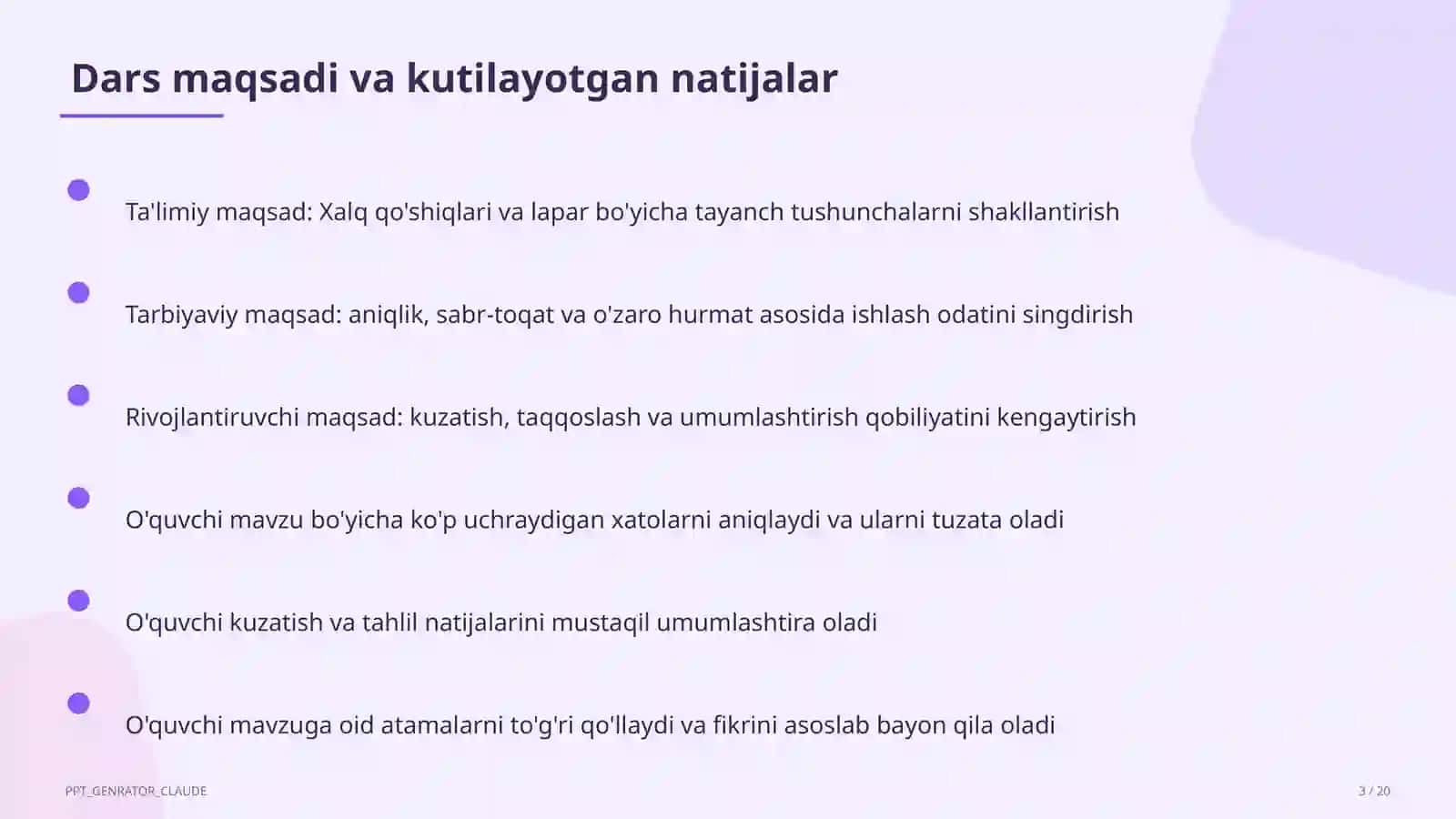 Xalq qo'shiqlari va lapar (3-sinf) 3