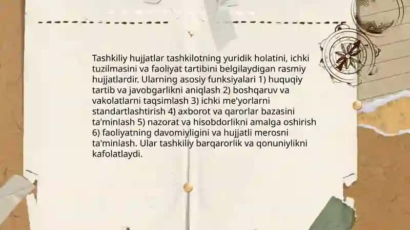 Tashkiliy hujjatlar va ularni rasmiylashtirish 3