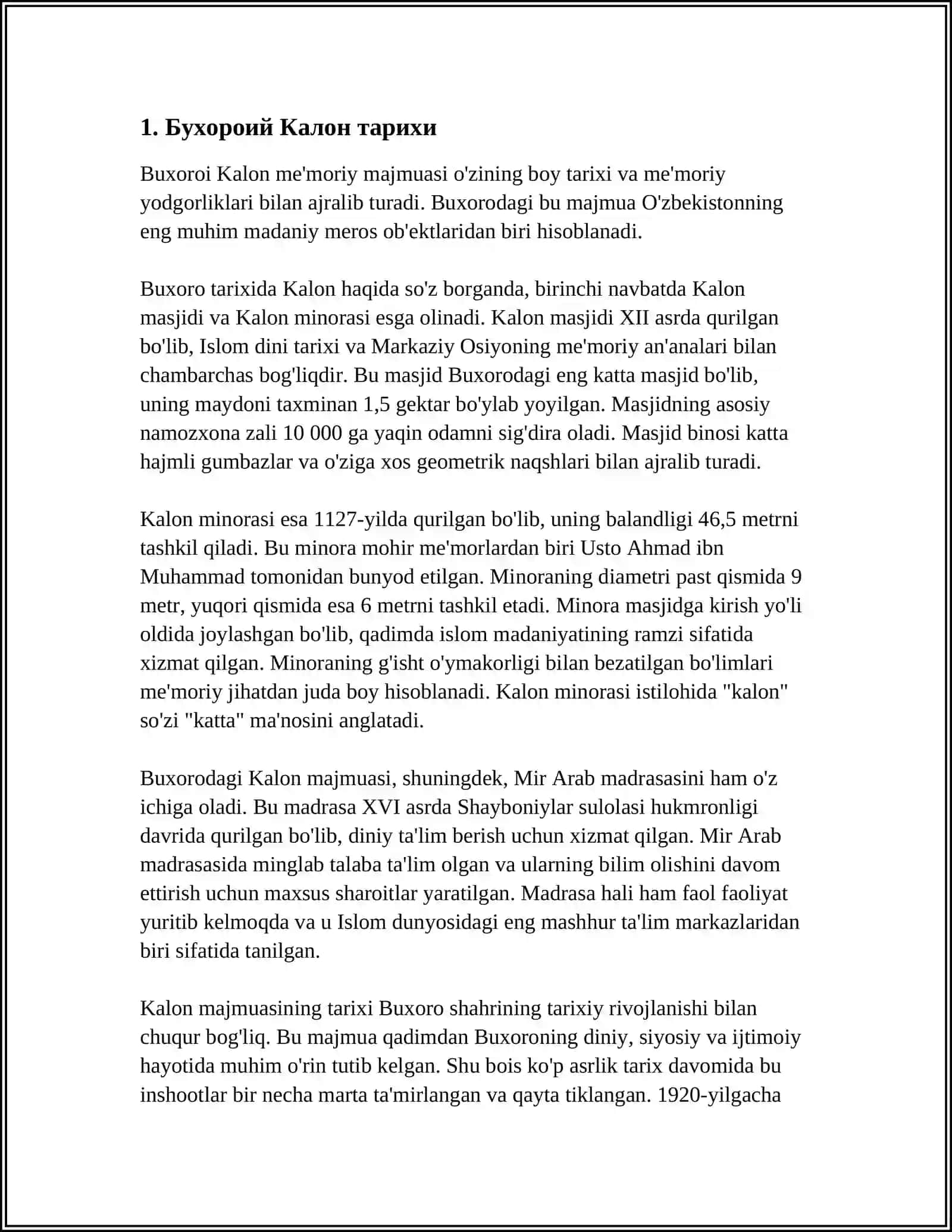 BUHOROIY KALON 3