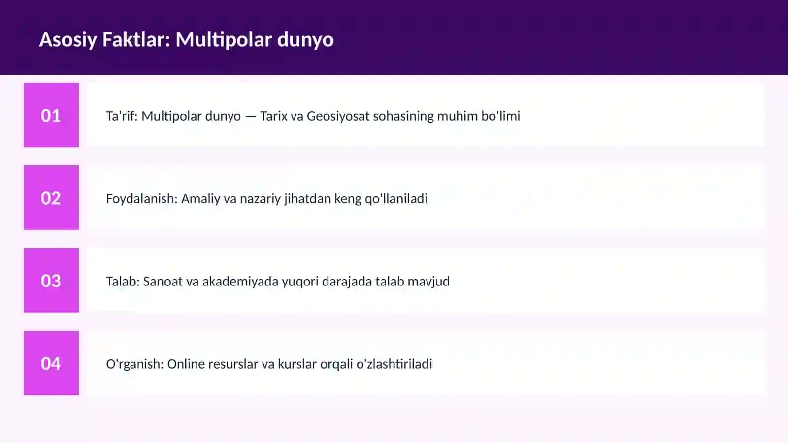 Multipolar dunyo 3