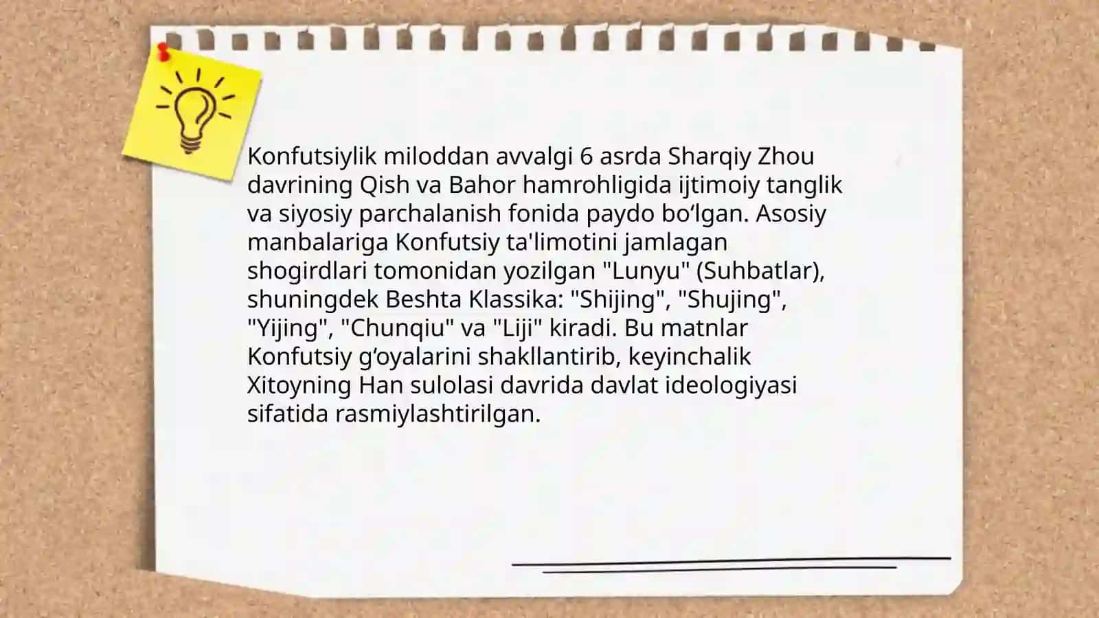 Konfutsiylik dinining asosiy taʼlimoti 3