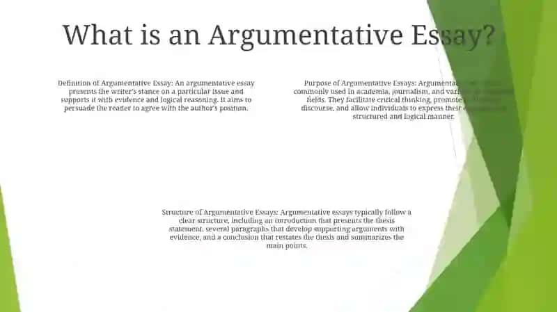 Argumentative Essays 3
