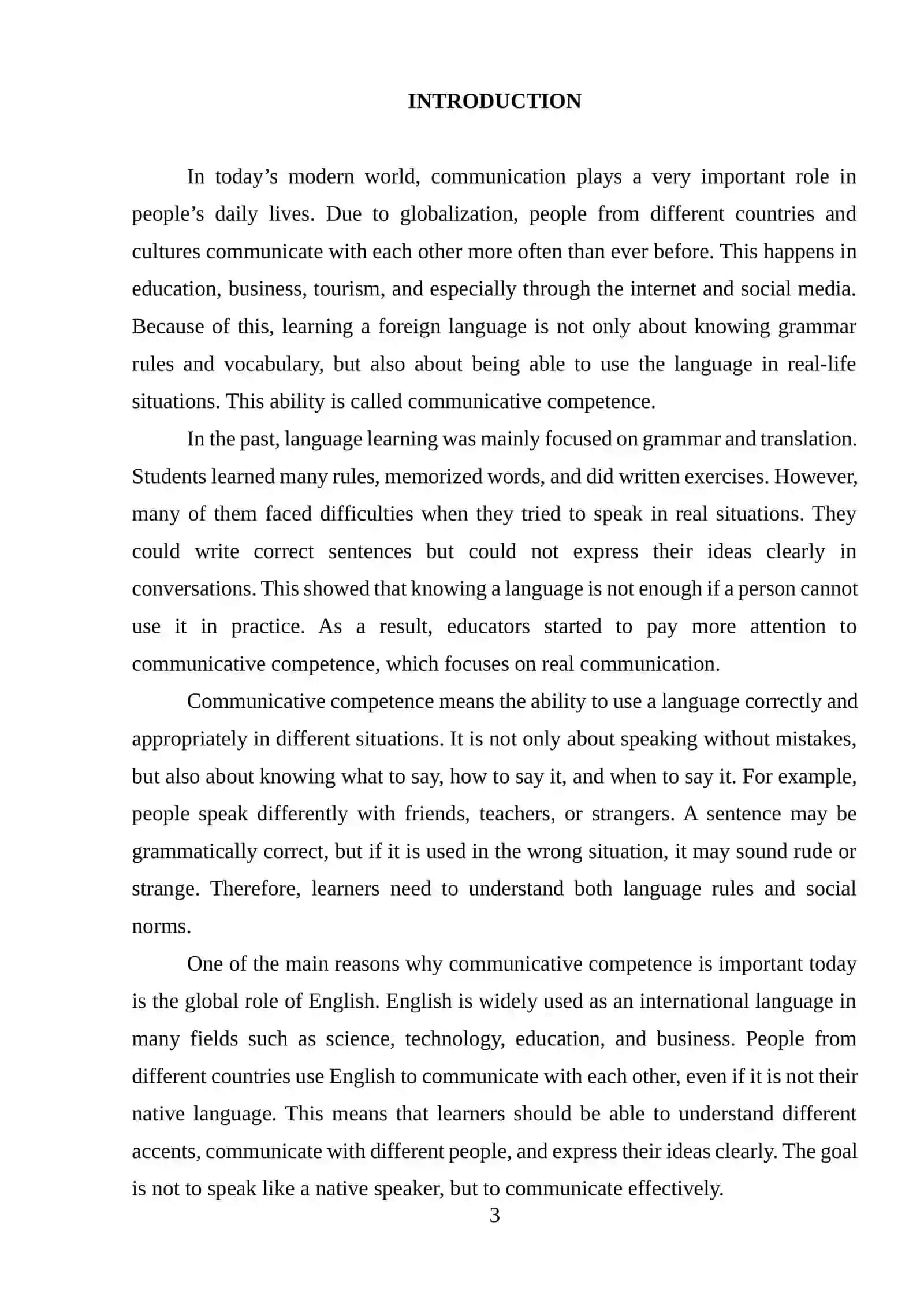 DEVELOPING GLOBAL COMMUNICATIVE COMPETENCE THROUGH ENGLISH SPEAKING 3