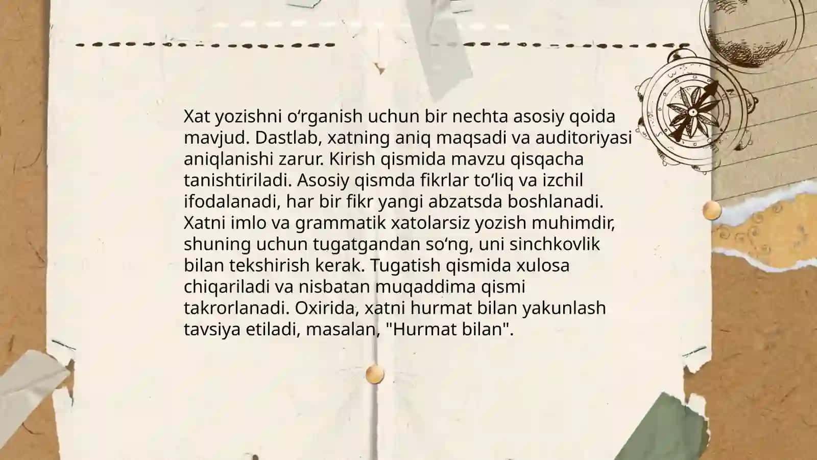 Xat yozishni o‘rganish 3