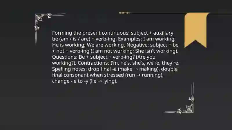 Present continuous 3