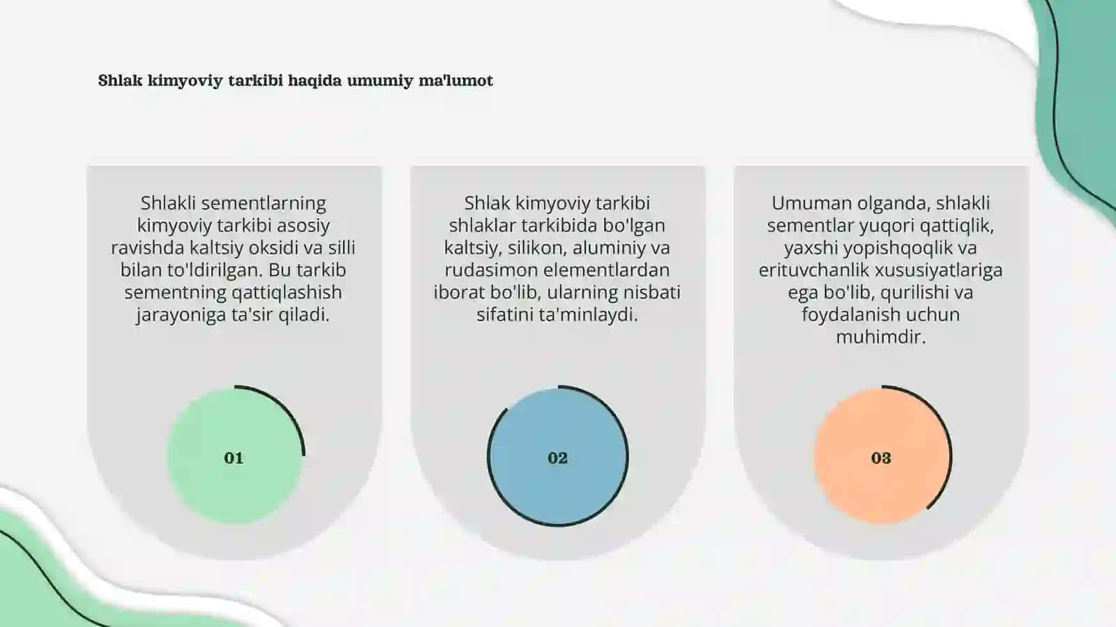 Shlak kimyoviy tarkibi 3