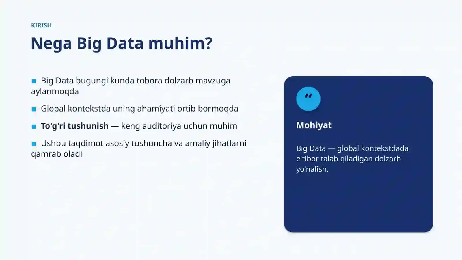 Big Data Statistik Ko'rsatkichlari 3
