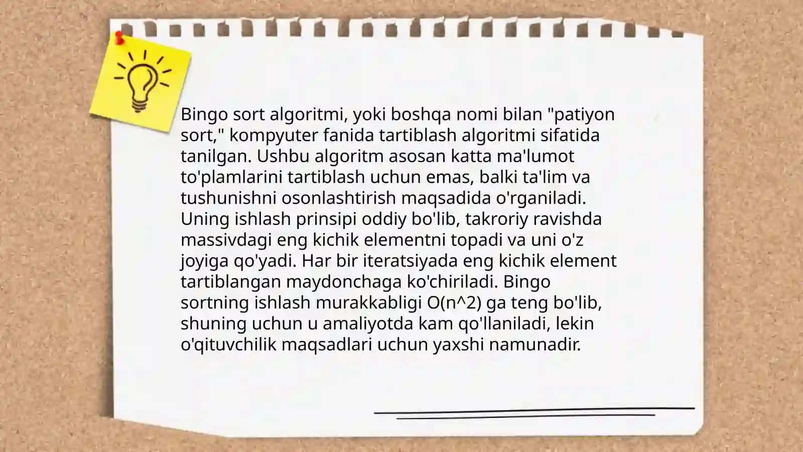 Bingo sort saralash algoritmi 3