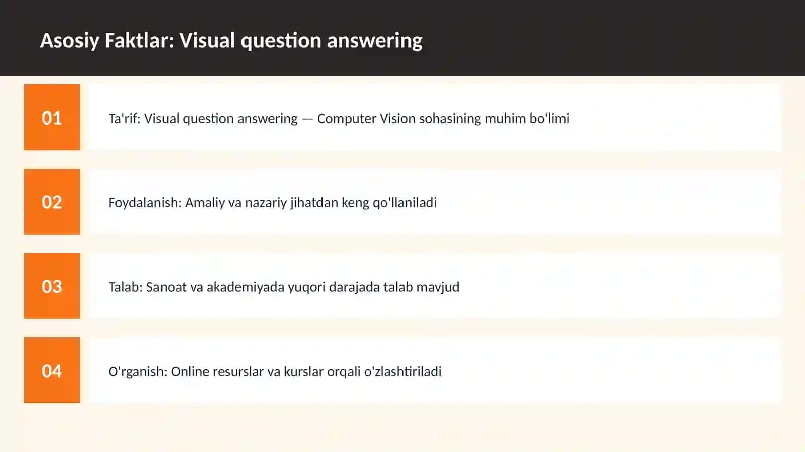 Visual question answering 3