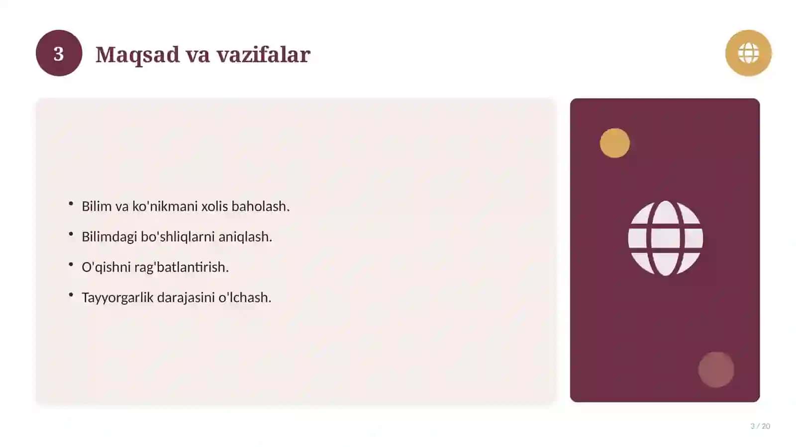 Jismoniy tarbiya fanidan 5-sinf: test savollari to'plami 3