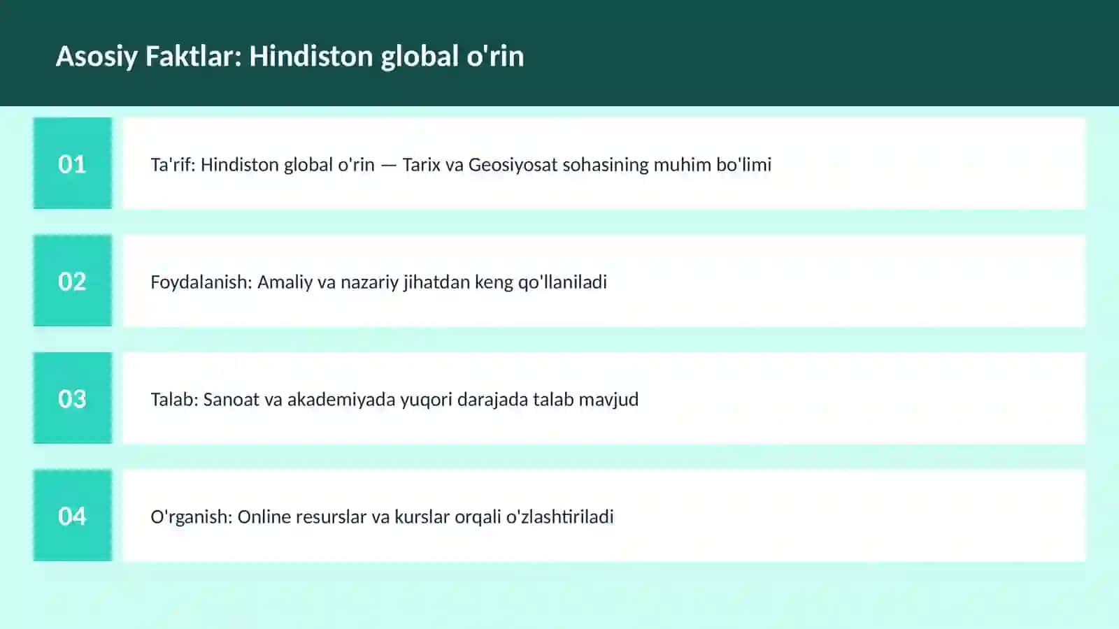 Hindiston global o'rin 3