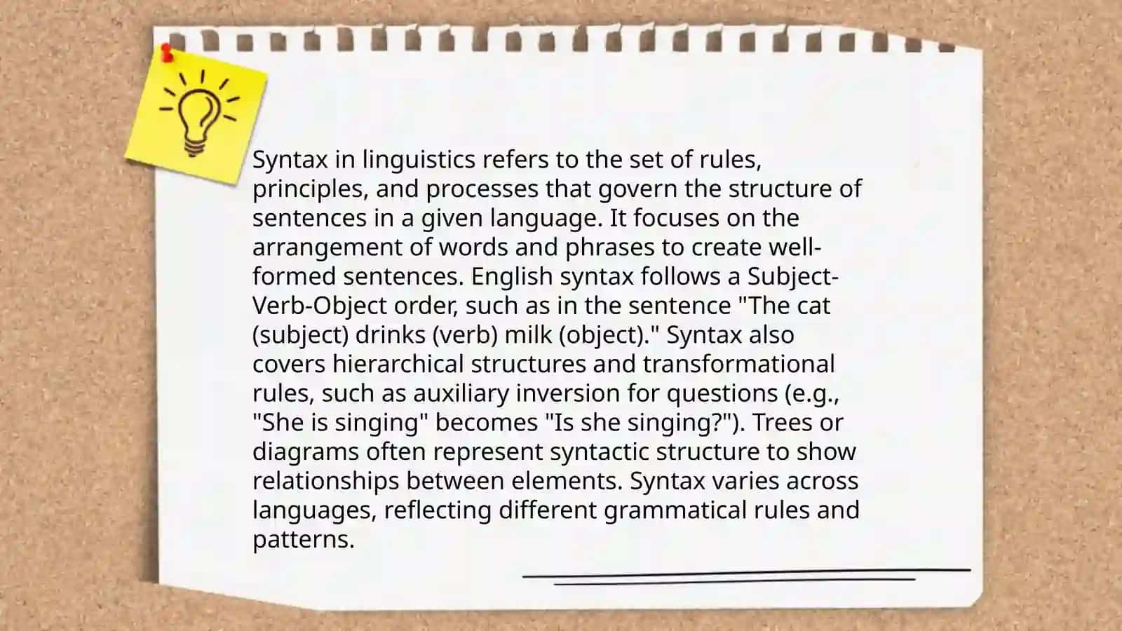 Syntax in Linguistics 3