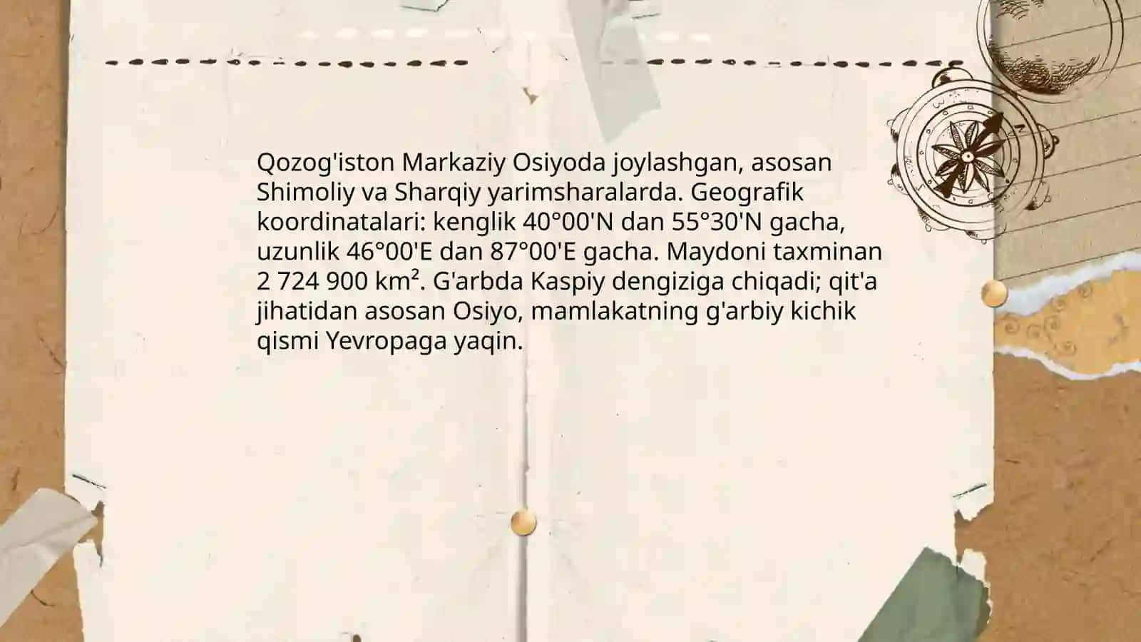 Qozog'iston Respublikasi geografik o'rni, chegaralari va siyosiy xaritasi 3