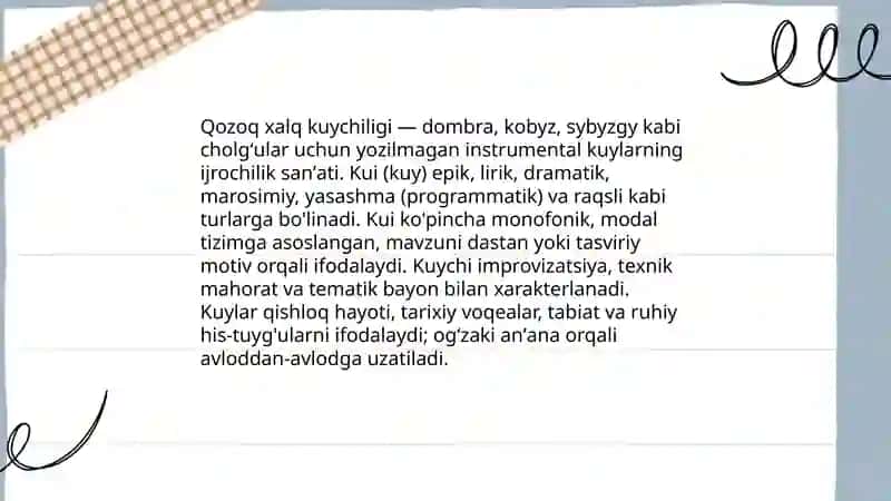 Qozoq va Qirgʻiz xalq musiqasi 3