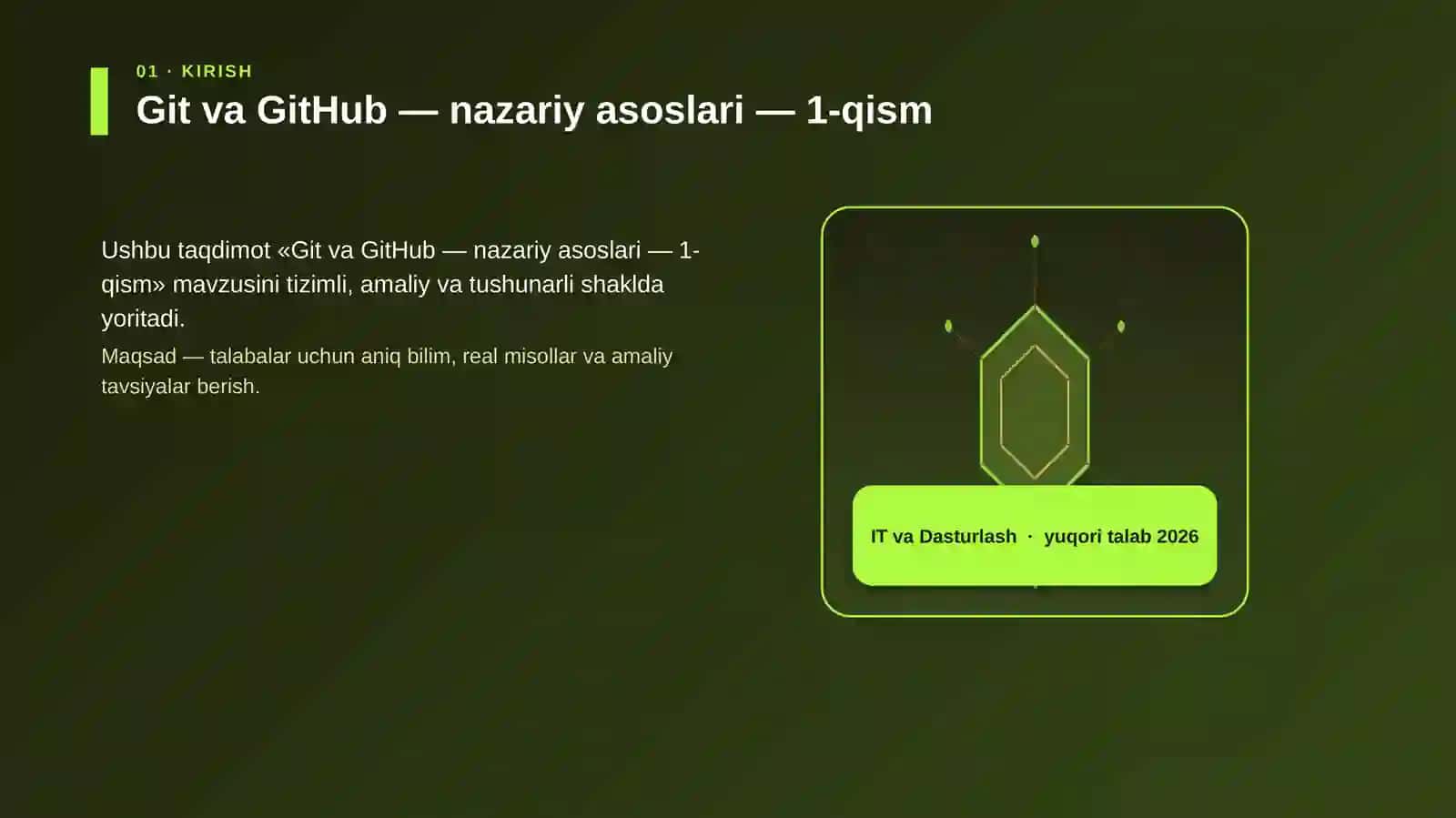 Git va GitHub — nazariy asoslari — 1-qism 3