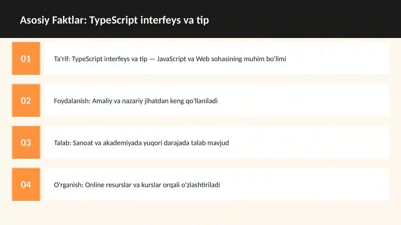 TypeScript interfeys va tip 3