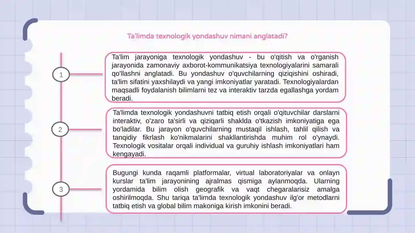 Ta'lim jarayoniga texnologik yondashuv 3