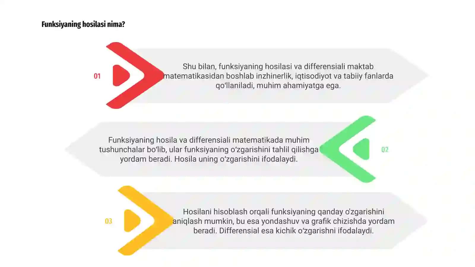 Funksiyaning hosila va differensiali 3