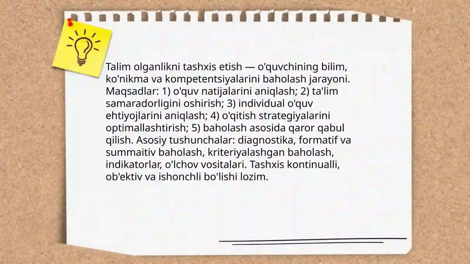 Talim olganlikni tashxis etish 3
