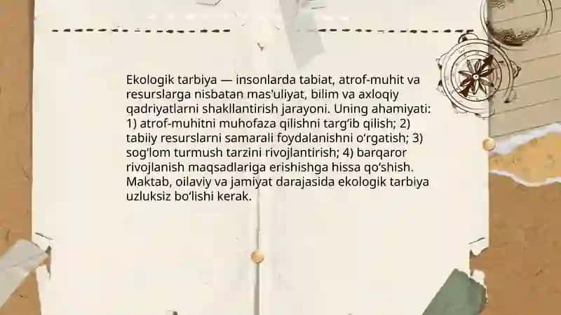 Ekologik tarbiya 3