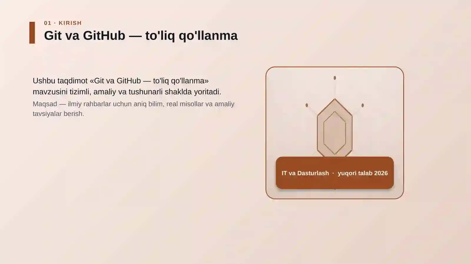 Git va GitHub — to'liq qo'llanma 3