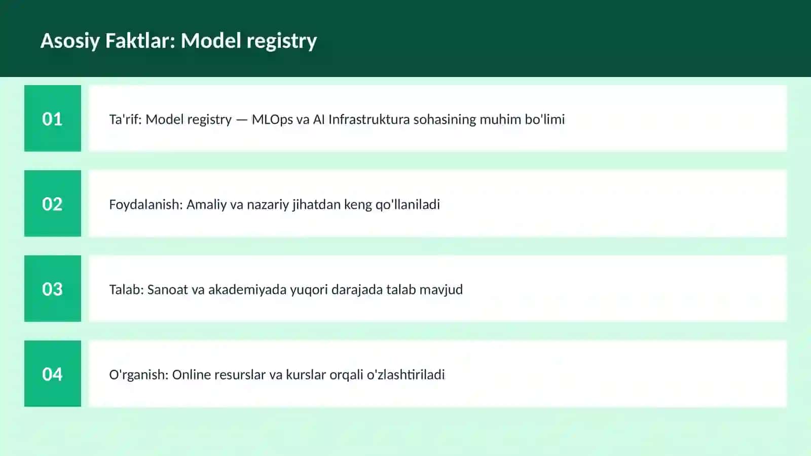 Model registry 3