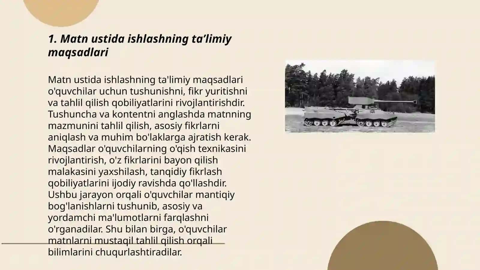 Matn ustida ishlashning ta'limiy maqsadlari 3