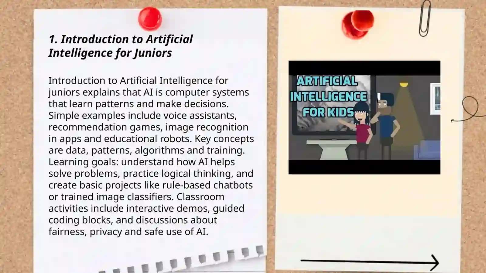 Artificial Intelligence for Junior Class 3