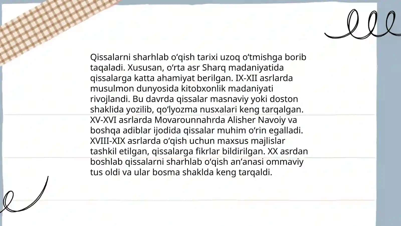 Qissalarni sharhlab oʻqish 3